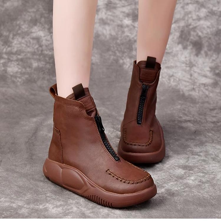 肥厚したチェルシーブーツ中ふくらはぎ快適な厚底の女性の靴ハンサム潮ブーツチェルシーブーツ肥厚バージョン 肥厚したチェルシーブーツ中ふくらはぎ快適な厚底の女性の靴ハンサム潮ブーツチェルシーブーツ肥厚バージョン