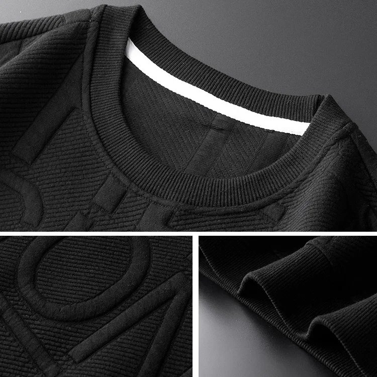 秋と冬のメンズベルベットスウェットシャツプリントラウンドネック長袖トップアウターウェアは文字スウェットシャツを表示しません 秋と冬のメンズベルベットスウェットシャツプリントラウンドネック長袖トップアウターウェアは文字スウェットシャツを表示しません