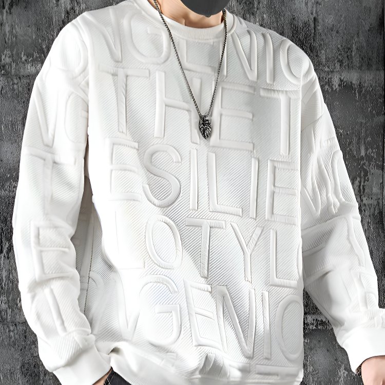 秋と冬のメンズベルベットスウェットシャツプリントラウンドネック長袖トップアウターウェアは文字スウェットシャツを表示しません 秋と冬のメンズベルベットスウェットシャツプリントラウンドネック長袖トップアウターウェアは文字スウェットシャツを表示しません