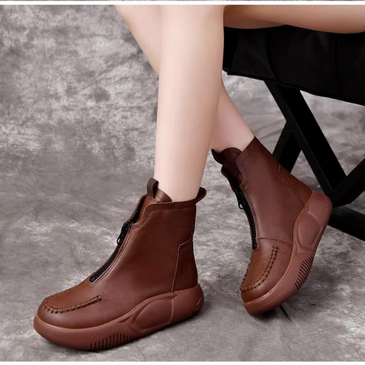 肥厚したチェルシーブーツ中ふくらはぎ快適な厚底の女性の靴ハンサム潮ブーツチェルシーブーツ肥厚バージョン 肥厚したチェルシーブーツ中ふくらはぎ快適な厚底の女性の靴ハンサム潮ブーツチェルシーブーツ肥厚バージョン