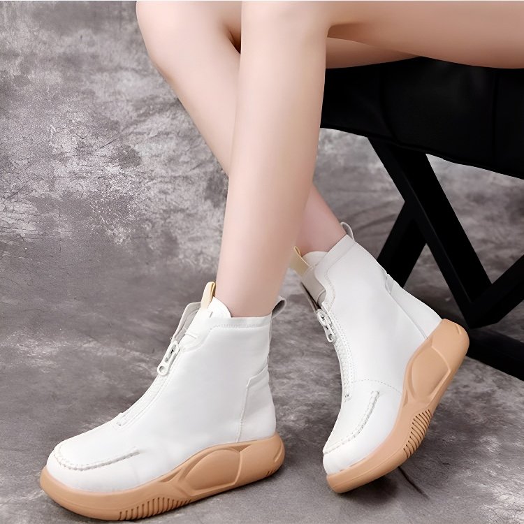 肥厚したチェルシーブーツ中ふくらはぎ快適な厚底の女性の靴ハンサム潮ブーツチェルシーブーツ肥厚バージョン 肥厚したチェルシーブーツ中ふくらはぎ快適な厚底の女性の靴ハンサム潮ブーツチェルシーブーツ肥厚バージョン