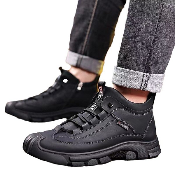 マーティンブーツメンズ冬のベルベット暖かい綿の靴厚い底ソフトソールカジュアルシューズ強化綿の靴