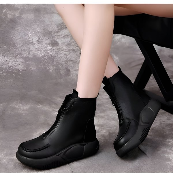 肥厚したチェルシーブーツ中ふくらはぎ快適な厚底の女性の靴ハンサム潮ブーツチェルシーブーツ肥厚バージョン