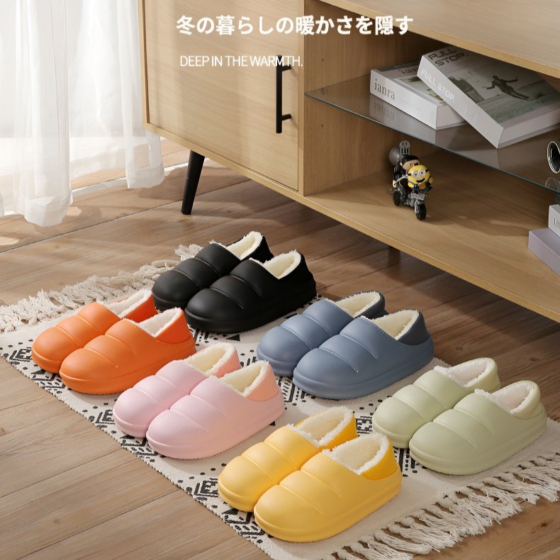 カップルの屋内防水綿スリッパバッグかかとの感触が暖かい秋と冬の綿スリッパ自宅監禁特別な綿スリッパ