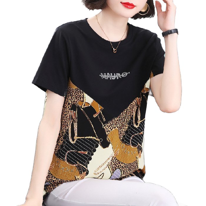 女性半袖カーディガン丸首修身カーディガン