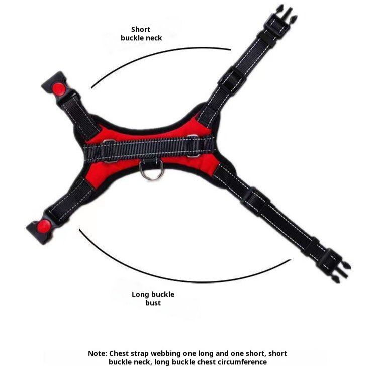 Medium and large vest style harness traction rope
