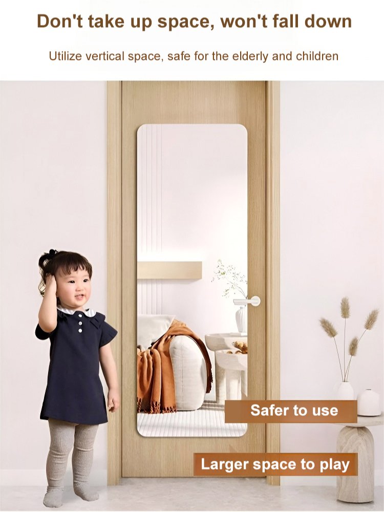Selfadhesive acrylic wallmounted fulllength mirror