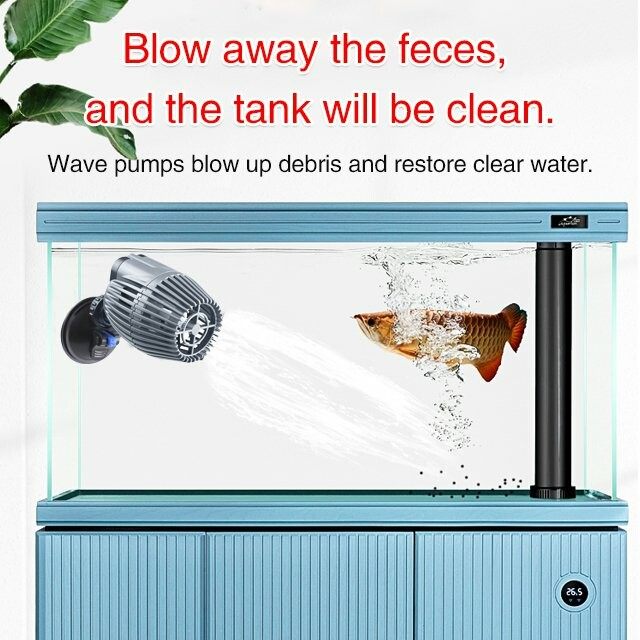 Aquarium Dual Head Pump Wave Silent Fish Feces Cleaner
