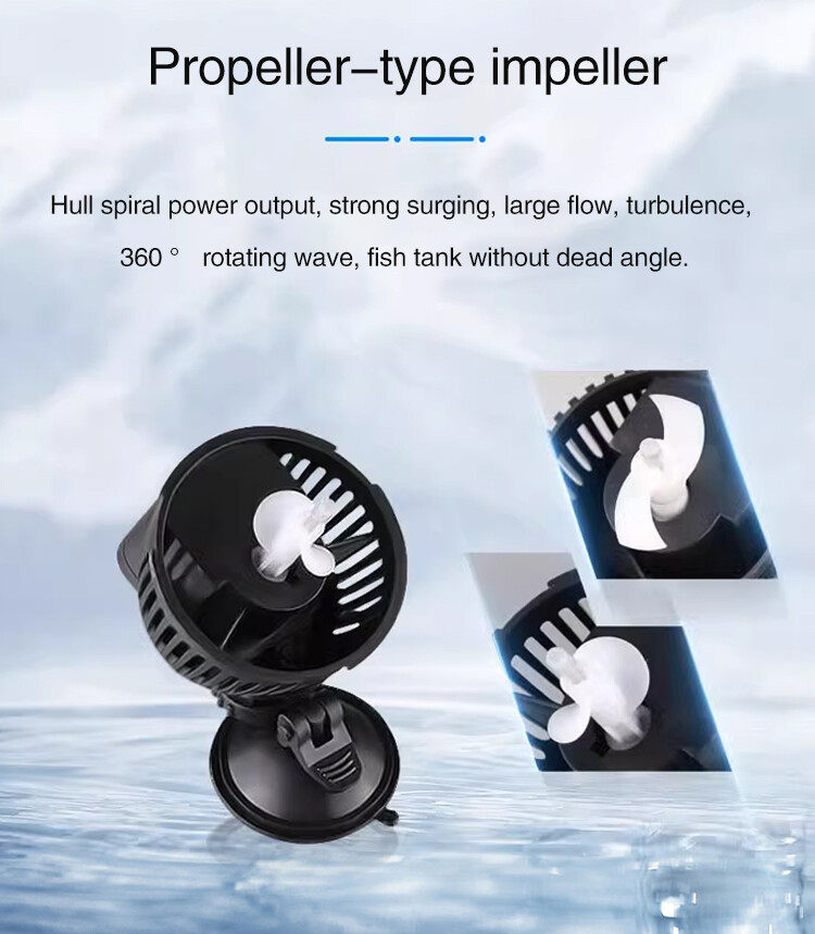 Aquarium Dual Head Pump Wave Silent Fish Feces Cleaner