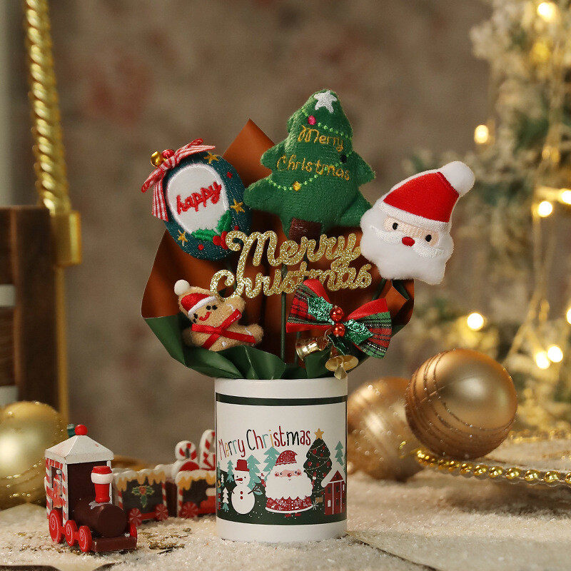 Fabric doll bear Santa Claus doll decoration cartoon snowman