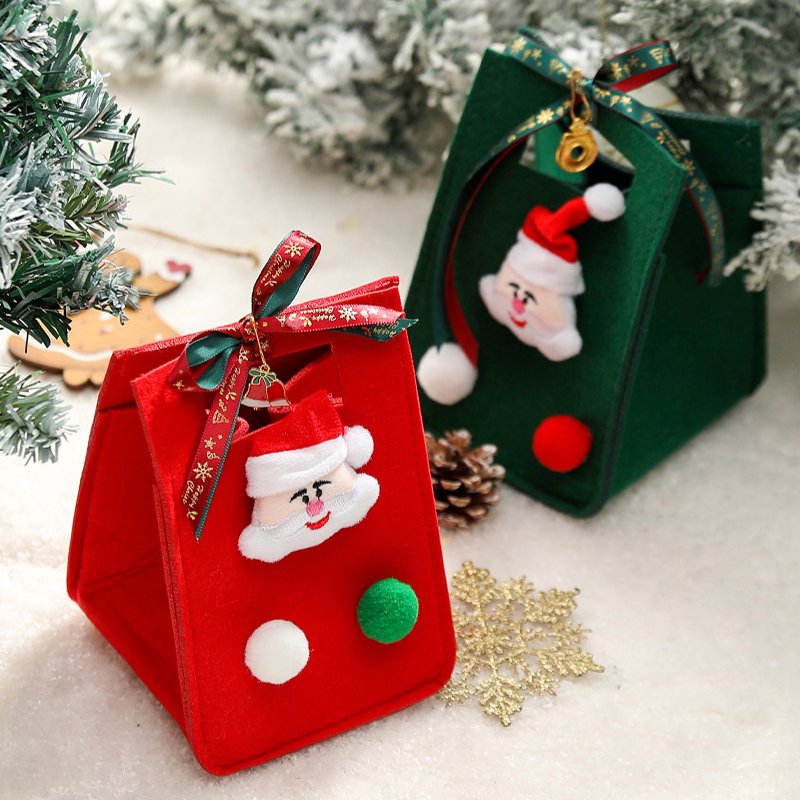 Portable Christmas Felt Packaging Bag Christmas Apple Gift Bag Christmas Tote Bag