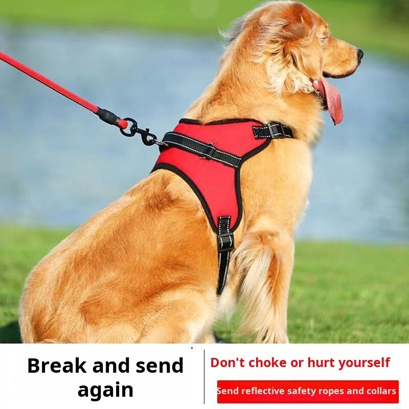 Medium and large vest style harness traction rope