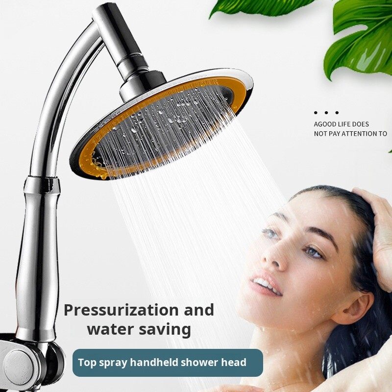 Shower head 6-inch super supercharged handheld overhead universal shower head shower set
