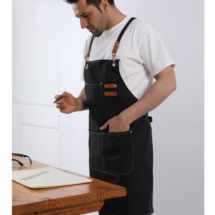 Cafe waterproof thickened canvas gardening apron apron work waterproof cafe canvas gardening apron