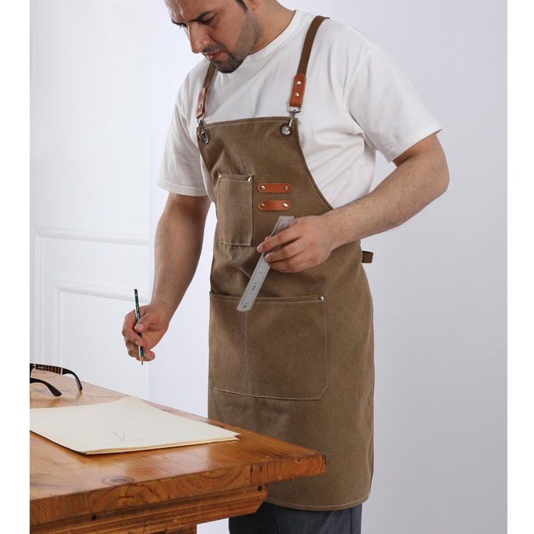 Cafe waterproof thickened canvas gardening apron apron work waterproof cafe canvas gardening apron