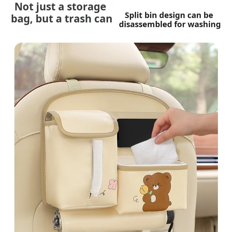 Multifunctional car seat back hanging bag