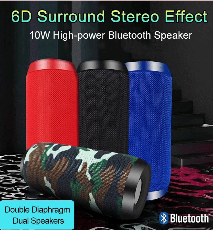 Bluetooth audio portable waterproof plugin speaker dual speakers subwoofer outdoor bluetooth audio