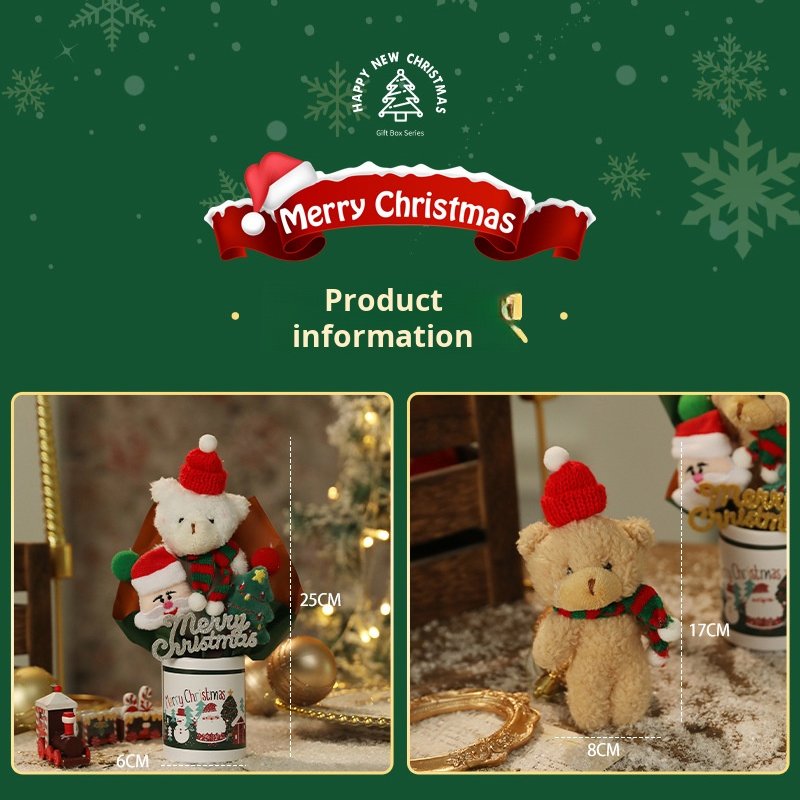 Fabric doll bear Santa Claus doll decoration cartoon snowman