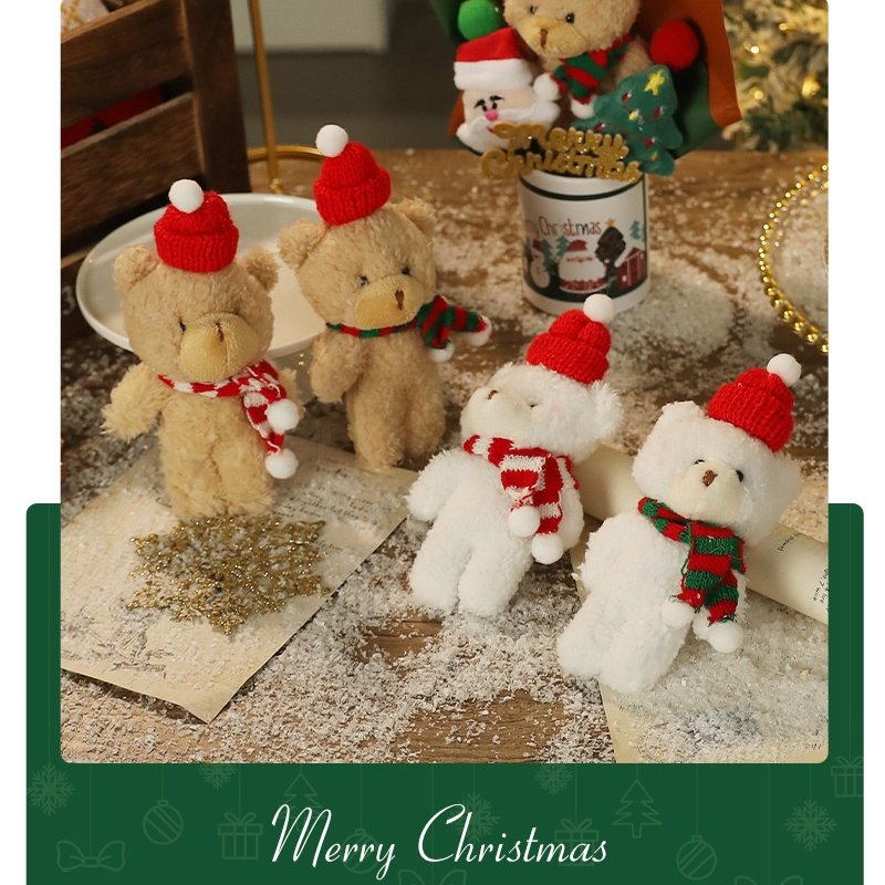 Fabric doll bear Santa Claus doll decoration cartoon snowman