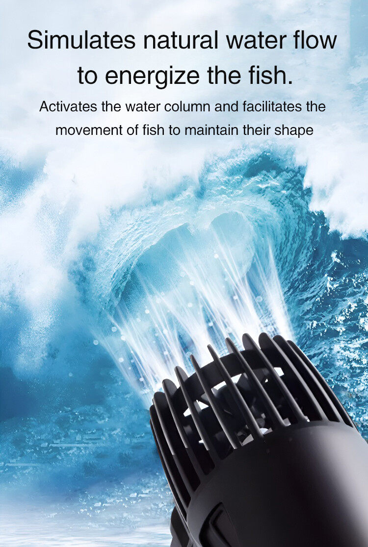 Aquarium Dual Head Pump Wave Silent Fish Feces Cleaner