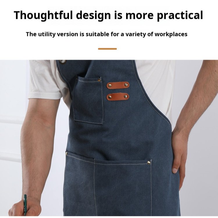 Cafe waterproof thickened canvas gardening apron apron work waterproof cafe canvas gardening apron