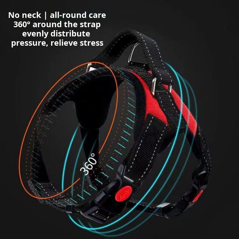 Medium and large vest style harness traction rope