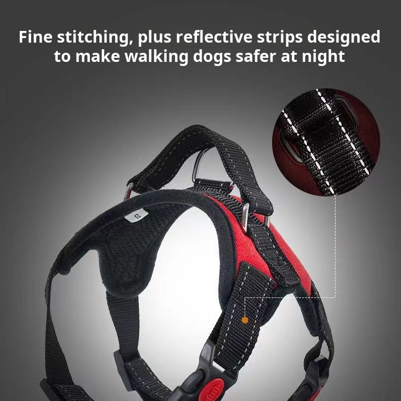 Medium and large vest style harness traction rope