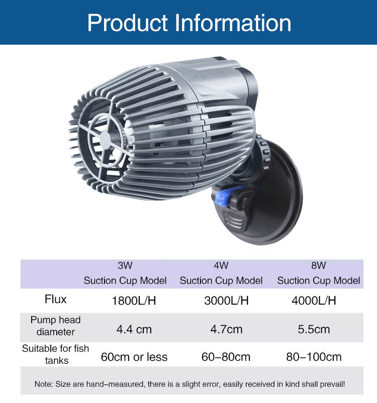 Aquarium Dual Head Pump Wave Silent Fish Feces Cleaner