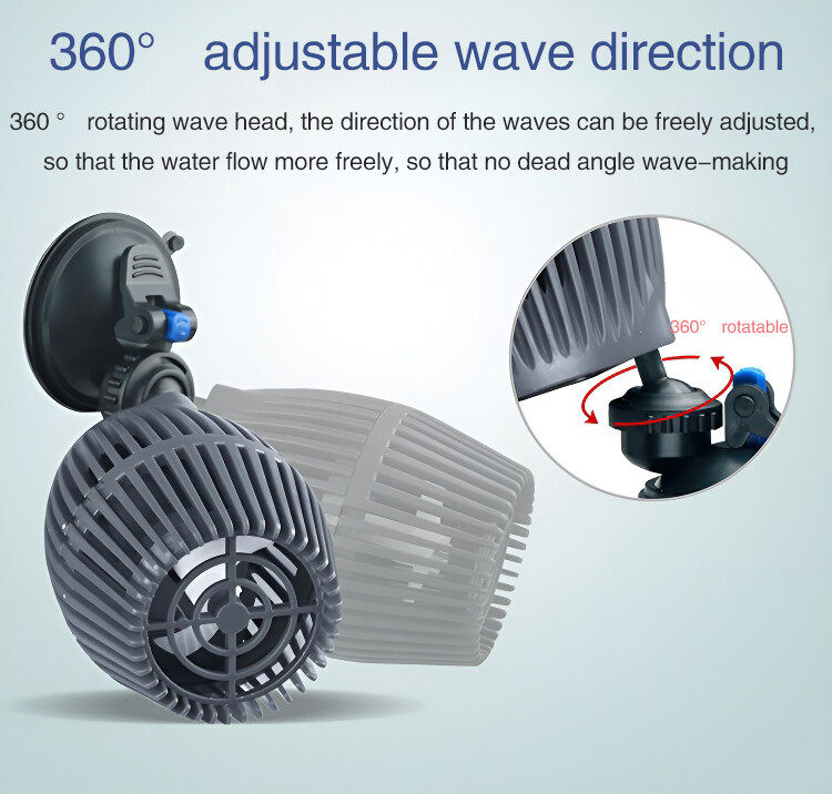 Aquarium Dual Head Pump Wave Silent Fish Feces Cleaner