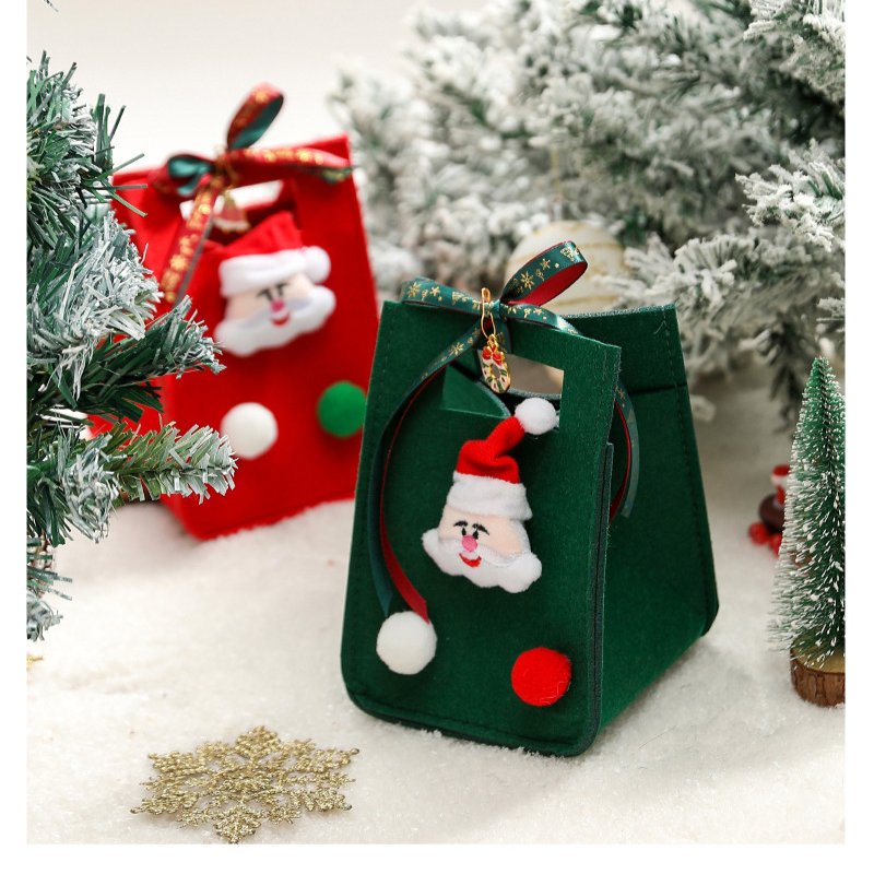 Portable Christmas Felt Packaging Bag Christmas Apple Gift Bag Christmas Tote Bag