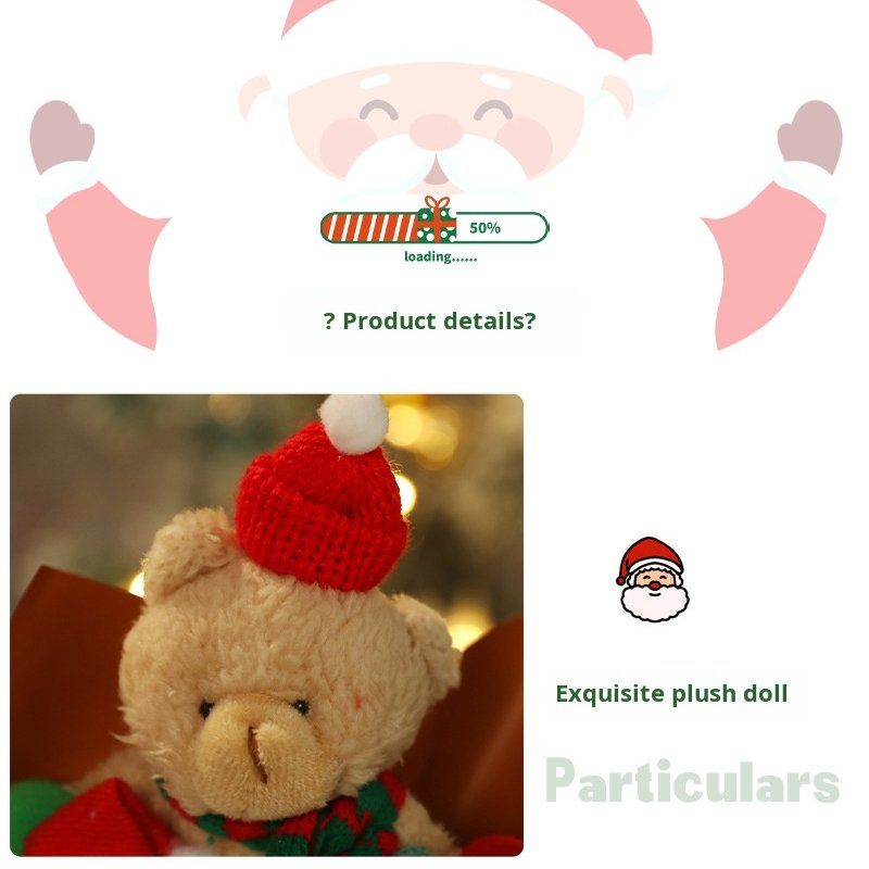 Fabric doll bear Santa Claus doll decoration cartoon snowman