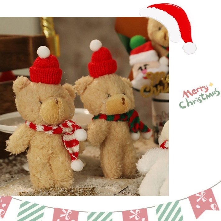 Fabric doll bear Santa Claus doll decoration cartoon snowman