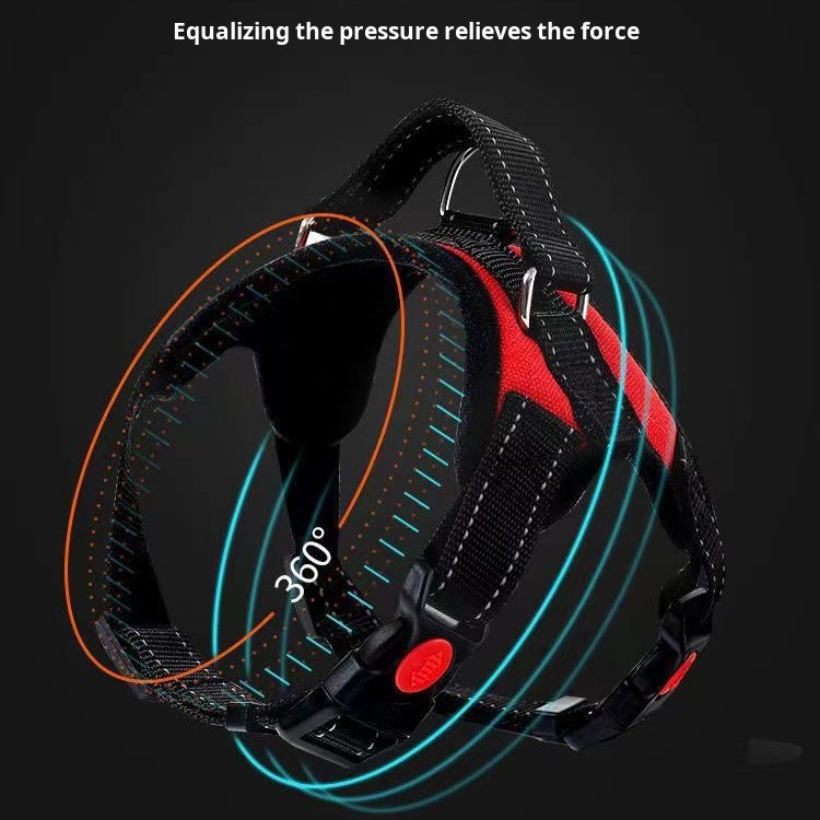 Medium and large vest style harness traction rope